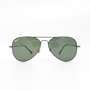 Ray-Ban RB3689 Aviator Metal Sunglasses Black OS